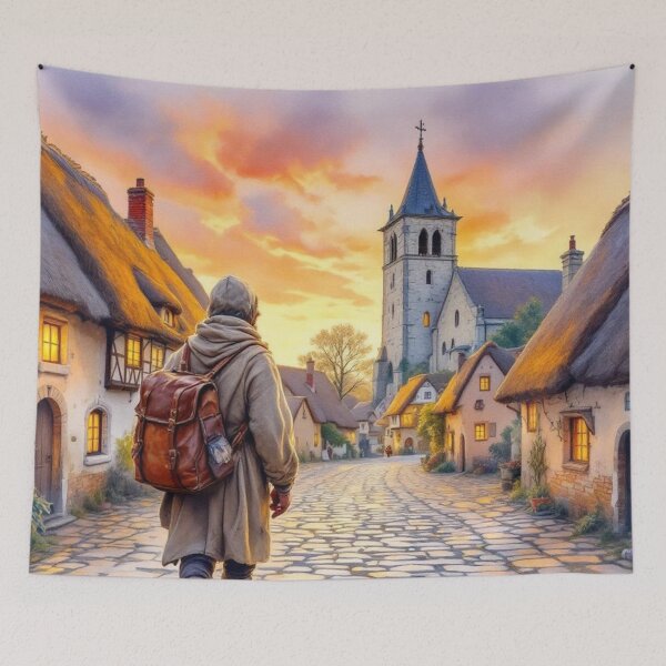Item preview, Pilgrim arriving at the evening's stop (Saint James) designed and sold by jefboutique6150.