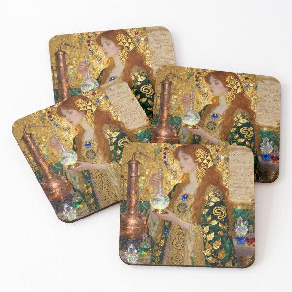 Item preview, The Alchemist Beautiful Art Nouveau Gustav Klimt stylish art designed and sold by Vintage Designs +.