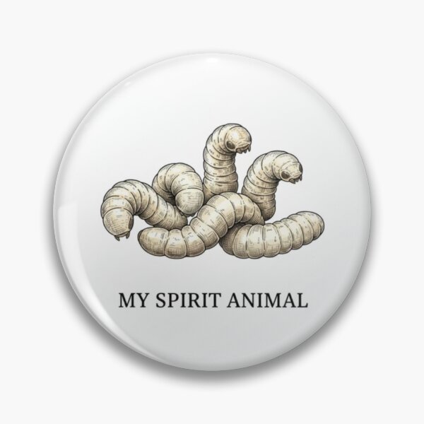 Item preview, Maggot my spirit animal retro antique funny meme memes cute kawaii designed and sold by CheeseBlueprint.