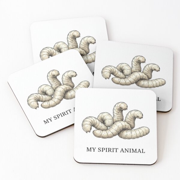 Item preview, Maggot my spirit animal retro antique funny meme memes cute kawaii designed and sold by CheeseBlueprint.