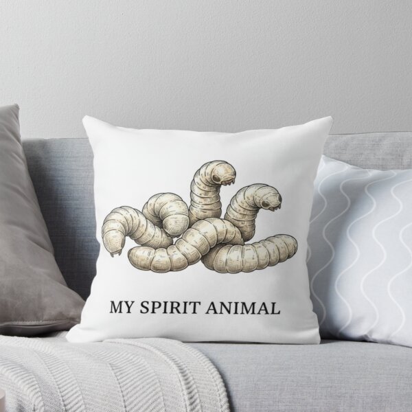 Item preview, Maggot my spirit animal retro antique funny meme memes cute kawaii designed and sold by CheeseBlueprint.