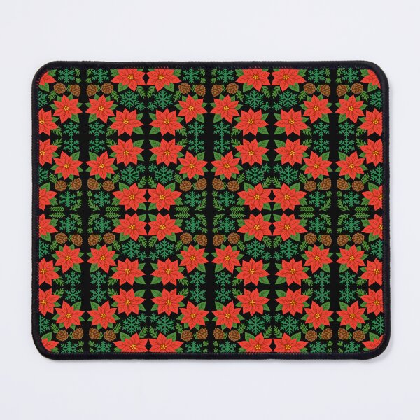 Item preview, Christmas Poinsettia Floral Pattern With Snowflakes And Pine Cones Winter Holiday designed and sold by DrawHandArt.
