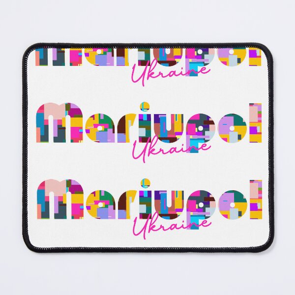 Item preview, Mariupol, Ukraine, Vibrant Abstract City Typography Art designed and sold by Wanderful-roads.