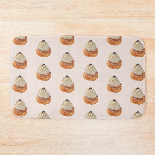 Item preview, Italian Zeppole Pastry Topped with Cream and a Blueberry designed and sold by Violet Peonies.