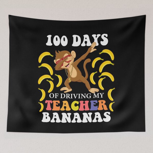 Item preview, 100 Days of Driving My Teacher Bananas Dabbing Monkey designed and sold by SakuraPxl.