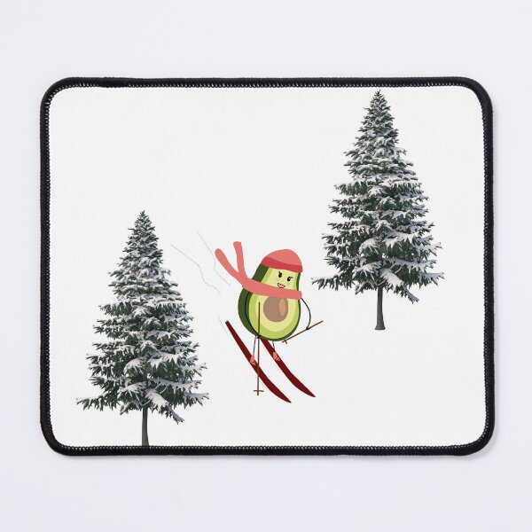 Item preview, Cute Winter Avocado Ski Illustration designed and sold by RanoStore.