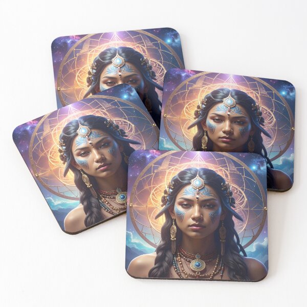 Item preview, Native American Spirit – Sacred Woman and Divine Geometry designed and sold by Schoenenwald - Illustrations Uniques et Originales.