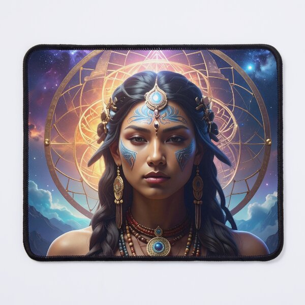 Item preview, Native American Spirit – Sacred Woman and Divine Geometry designed and sold by Schoenenwald - Illustrations Uniques et Originales.