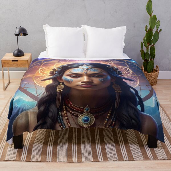 Item preview, Native American Spirit – Sacred Woman and Divine Geometry designed and sold by Schoenenwald - Illustrations Uniques et Originales.
