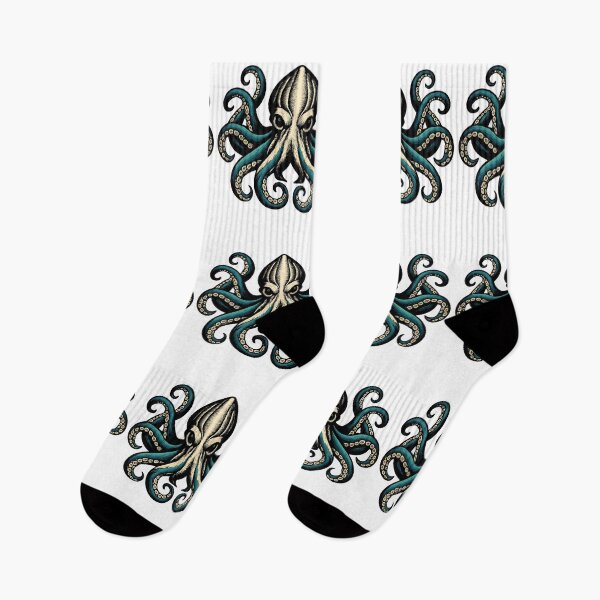 Item preview, Vintage Retro Kraken – Legendary Sea Monster Logo designed and sold by Dax Studio.