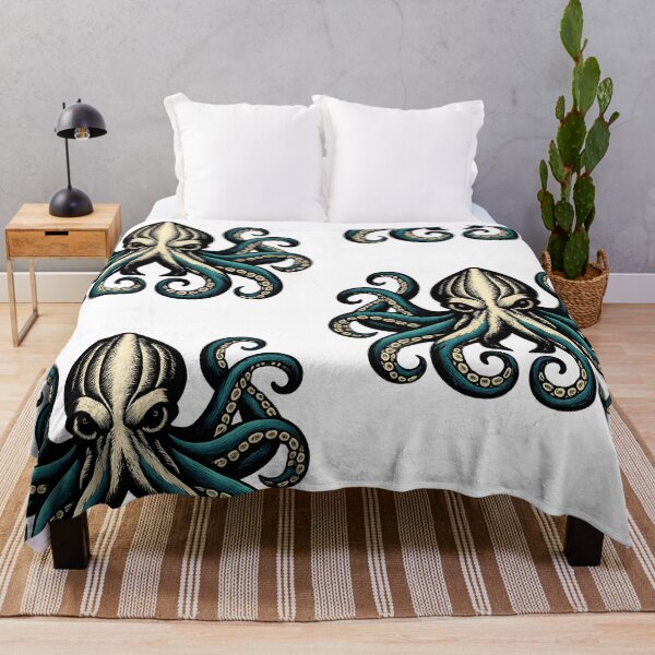 Item preview, Vintage Retro Kraken – Legendary Sea Monster Logo designed and sold by Dax Studio.