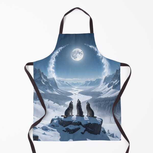 Item preview, "Cosmic Howl – The Three Wolves Under the Eternal Moon" designed and sold by Schoenenwald - Illustrations Uniques et Originales.