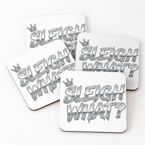 Item preview, Sleigh What? Chrome Y2K Metallic Christmas Pun  designed and sold by VandalMuse.