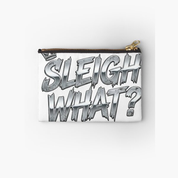 Item preview, Sleigh What? Chrome Y2K Metallic Christmas Pun  designed and sold by VandalMuse.