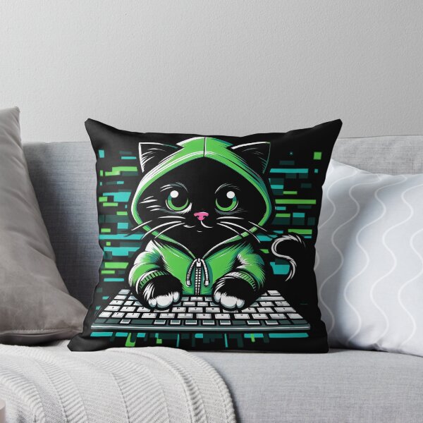 Item preview, Funny Hacker Cat on Keyboard - Your Password Was Weak designed and sold by GREENZ0NE.