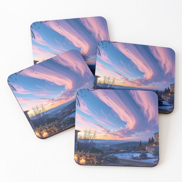 Item preview, Winter Lights and Pastel Sky designed and sold by Schoenenwald - Illustrations Uniques et Originales.