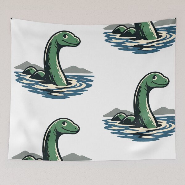 Item preview, Vintage Retro Lake Monster – Mysterious Legendary Creature Logo designed and sold by Dax Studio.