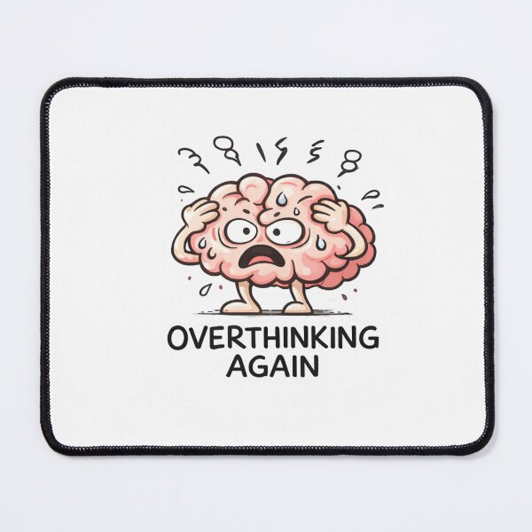 Item preview, Overthinking Again Funny Brain Illustration designed and sold by Design-Store14.
