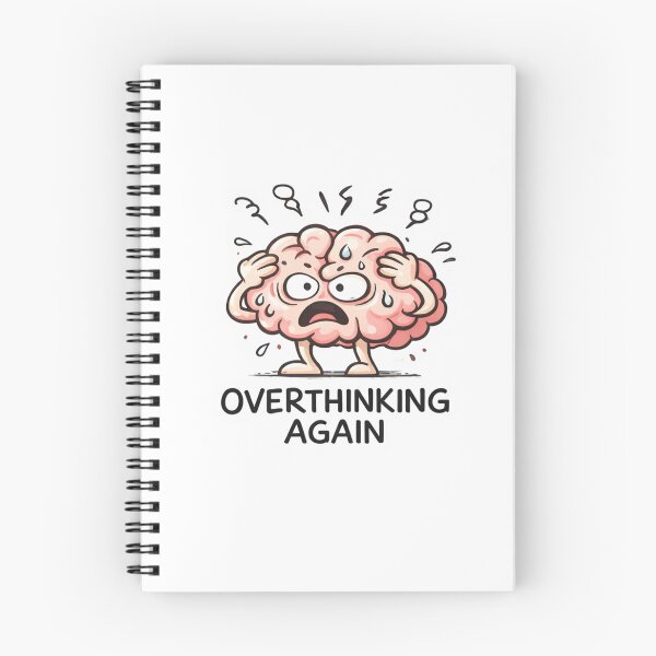 Item preview, Overthinking Again Funny Brain Illustration designed and sold by Design-Store14.