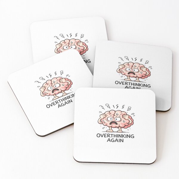 Item preview, Overthinking Again Funny Brain Illustration designed and sold by Design-Store14.