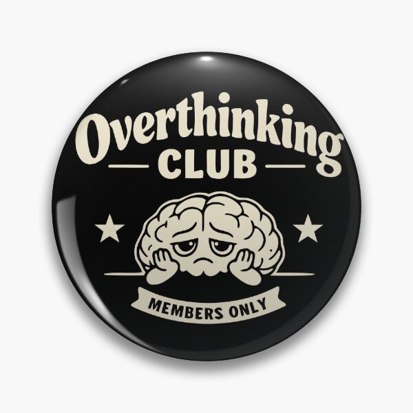 Item preview, Overthinking Club Poster – Aesthetic Minimalist Wall Art designed and sold by BaKamiLand.