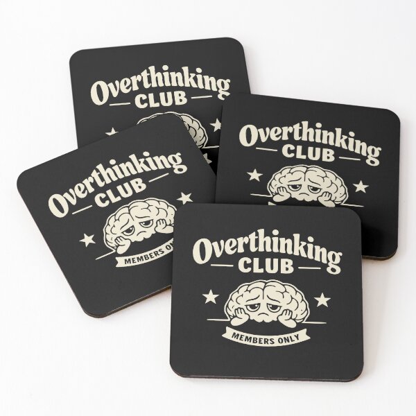Item preview, Overthinking Club Poster – Aesthetic Minimalist Wall Art designed and sold by BaKamiLand.