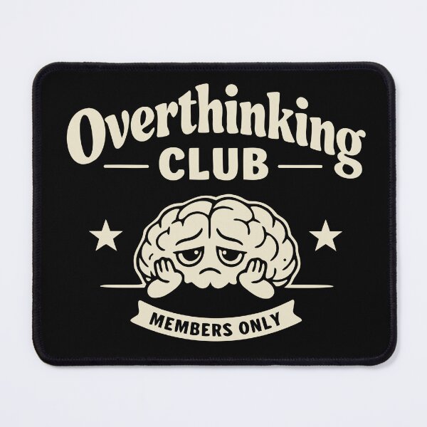 Item preview, Overthinking Club Poster – Aesthetic Minimalist Wall Art designed and sold by BaKamiLand.