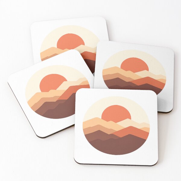 Item preview, Minimal Sunrise Mountain Badge – Retro Outdoor Nature Design designed and sold by Fernova.