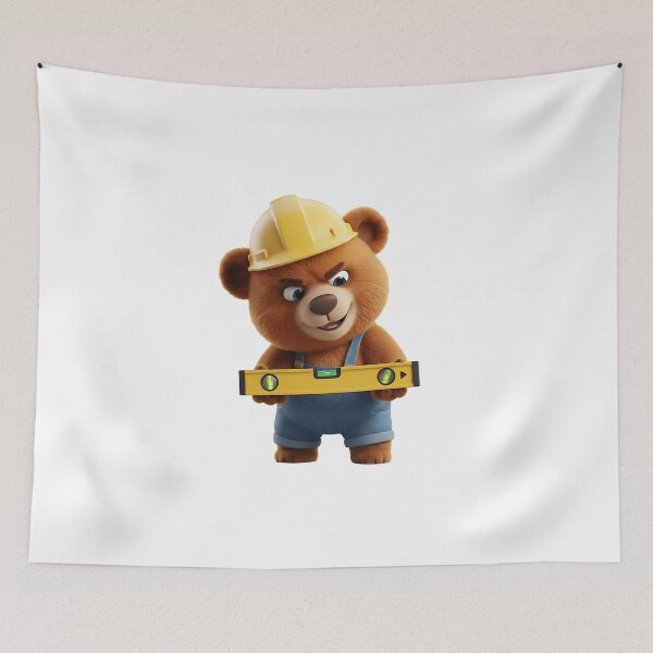 Item preview, Construction Bear Checking Spirit Level Tool 3D Art designed and sold by vk09.