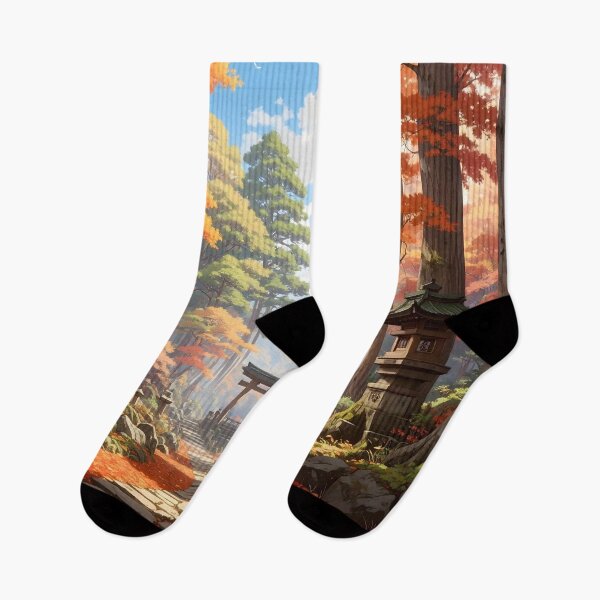 Item preview, “Path Towards the Torii – Light and Autumn Foliage” designed and sold by Schoenenwald - Illustrations Uniques et Originales.