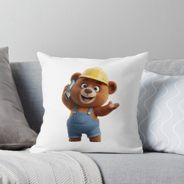 Item preview, Happy Construction Bear Talking On Smartphone Call designed and sold by vk09.