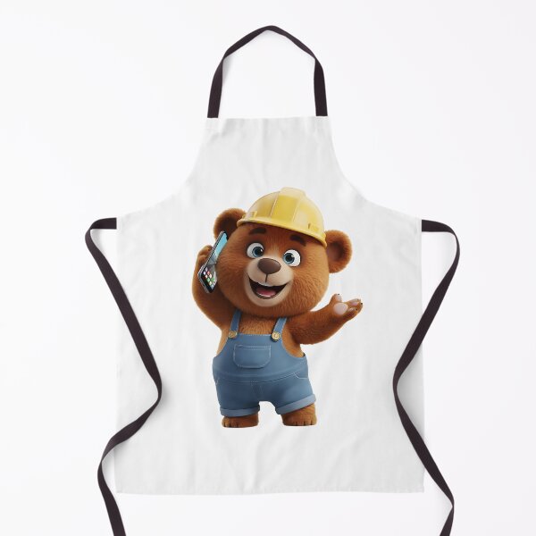Item preview, Happy Construction Bear Talking On Smartphone Call designed and sold by vk09.