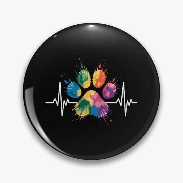 Item preview, Colorful Paw Print and Heartbeat designed and sold by jkrphoto.