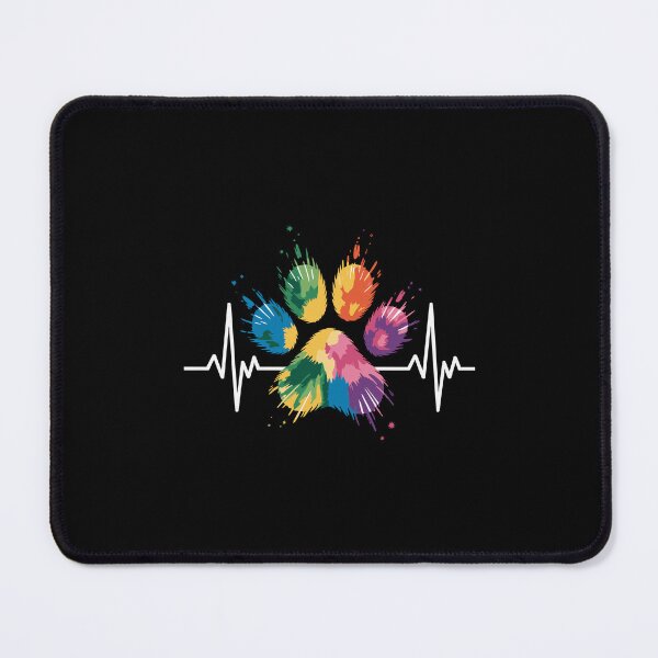 Item preview, Colorful Paw Print and Heartbeat designed and sold by jkrphoto.