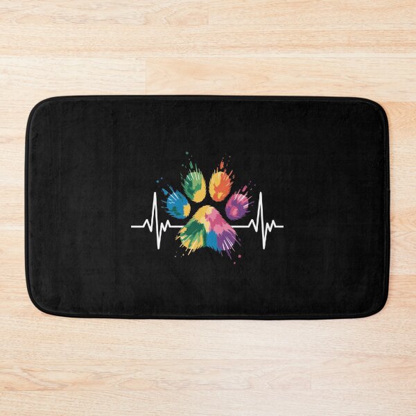 Item preview, Colorful Paw Print and Heartbeat designed and sold by jkrphoto.
