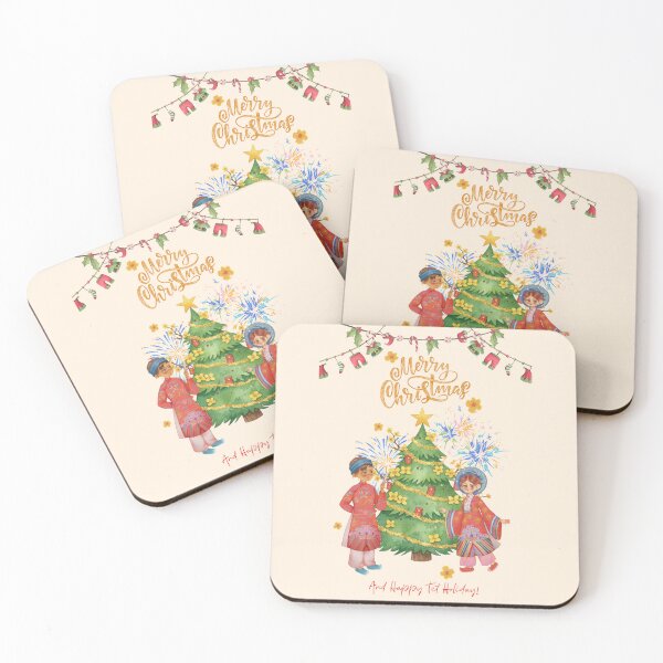 Item preview, Vietnamese couple Merry Christmas And Tet Holiday designed and sold by RosalinesEyes.