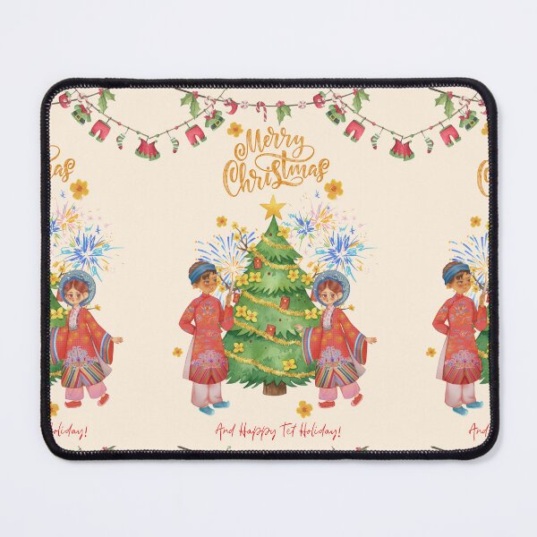 Item preview, Vietnamese couple Merry Christmas And Tet Holiday designed and sold by RosalinesEyes.