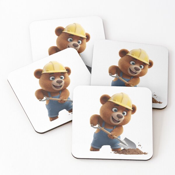 Item preview, Construction Bear Digging With Shovel In Dirt designed and sold by vk09.