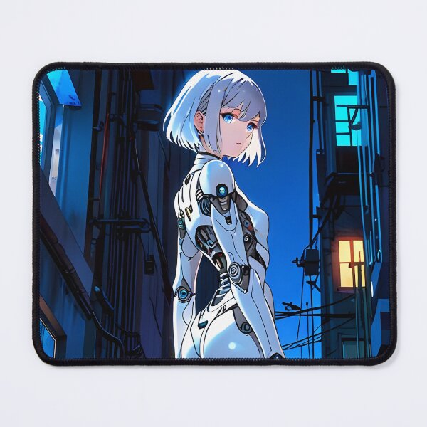 Item preview, ECHO: Blue Alley Looking Back | Cute Cyberpunk Anime Girl designed and sold by Sytrics.
