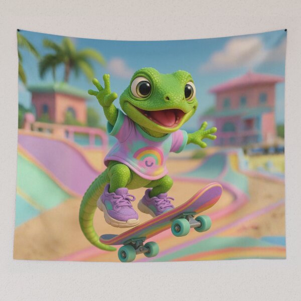Item preview, Skater Knight Anole Lizard designed and sold by Sillytoe.