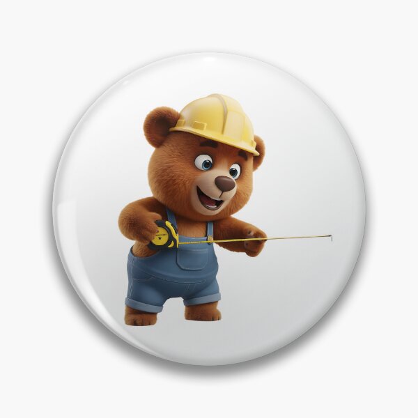 Item preview, Construction Bear Holding Tape Measure Tool 3D Art designed and sold by vk09.