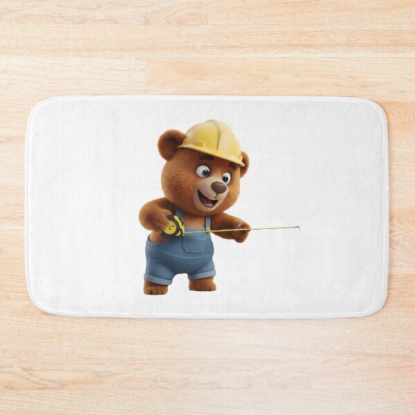 Item preview, Construction Bear Holding Tape Measure Tool 3D Art designed and sold by vk09.