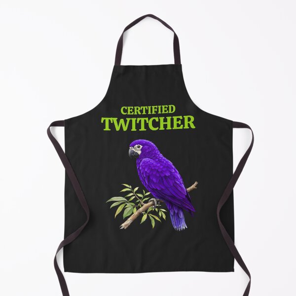 Item preview, Certified Twitcher Birdwatching Joke: Bright Purple Parrot Illustration designed and sold by elynne9.