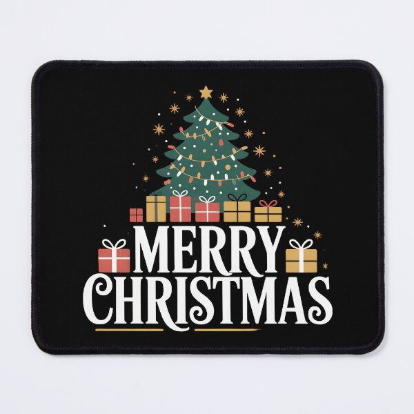 Item preview, Merry Christmas Tree with Gifts – Classic Holiday Design designed and sold by SoftStyleStudio ⭐⭐⭐.