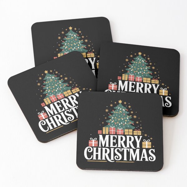 Item preview, Merry Christmas Tree with Gifts – Classic Holiday Design designed and sold by SoftStyleStudio ⭐⭐⭐.