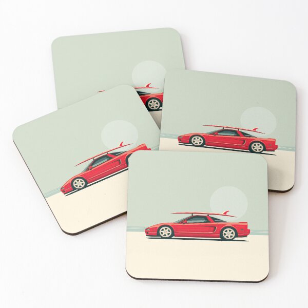 Item preview, Acura NSX classic Red Summer Surf illustration designed and sold by blackdogshop.
