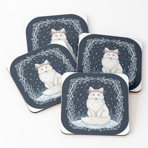 Item preview, Arctic Fox in a Snowy Night designed and sold by Iras-Art-Corner.