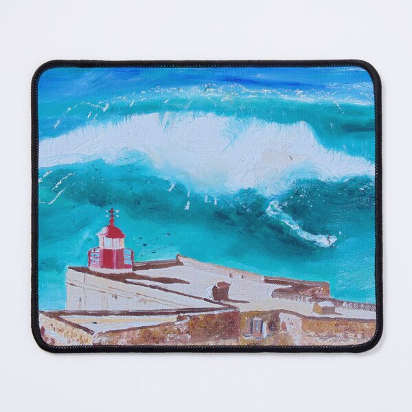 Item preview, Nazareth Lighthouse, Holy Archangel, oil painting designed and sold by SandraSRomao.