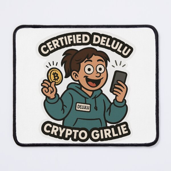 Item preview, Certified Delulu Crypto Gal Trader Degen designed and sold by DivinelyAligned8.