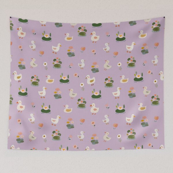 Item preview, Ducks & Lily Pads on Pinkish Purple  designed and sold by KSimpson838.